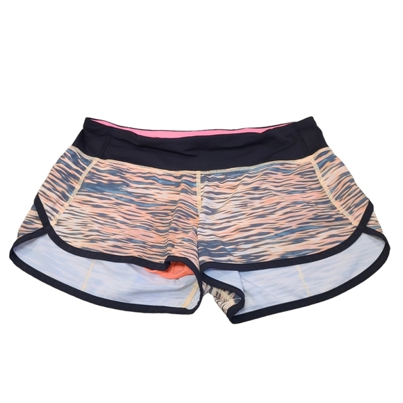 Lululemon Run Speed Shorts Tiger Water Multi Sz. 6 EUC!! - Picture 2 of 9